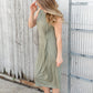 Front Twist Sleeveless Midi Dress Dresses