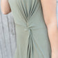 Front Twist Sleeveless Midi Dress Dresses