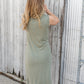 Front Twist Sleeveless Midi Dress Dresses
