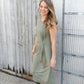 Front Twist Sleeveless Midi Dress Dresses