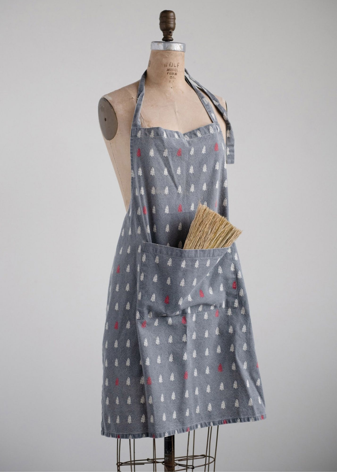 Full Length Large Pocket Tree Print Apron Home Listing Creative-Coop