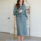 Fur Lined Elastic Waist Midi Skirt Skirts Paper Crane