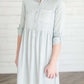 Gathered Chambray Shirt Dress Dresses