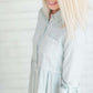 Gathered Chambray Shirt Dress Dresses