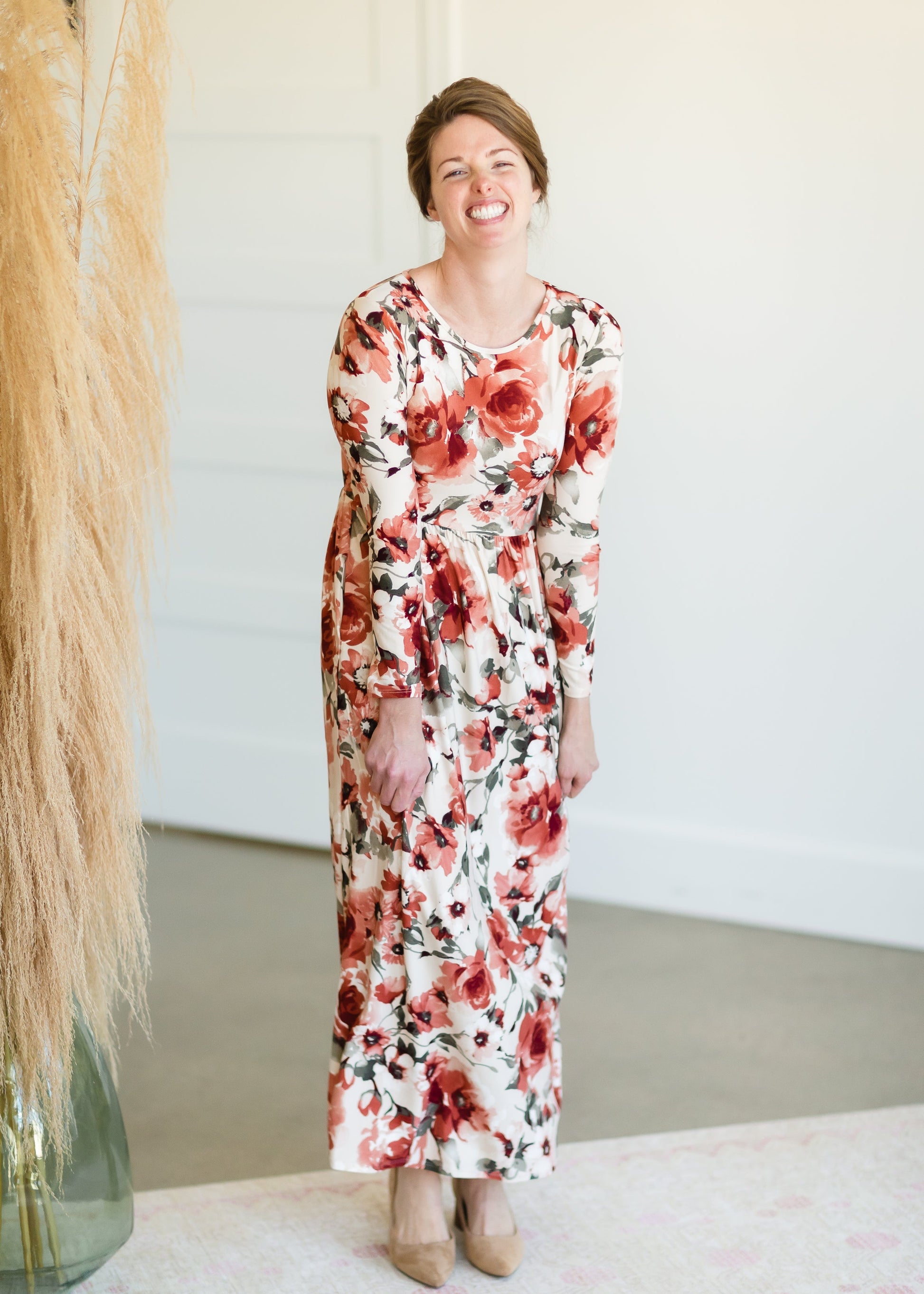 Georgia Long Sleeve Floral Maxi Dress - FINAL SALE Dresses