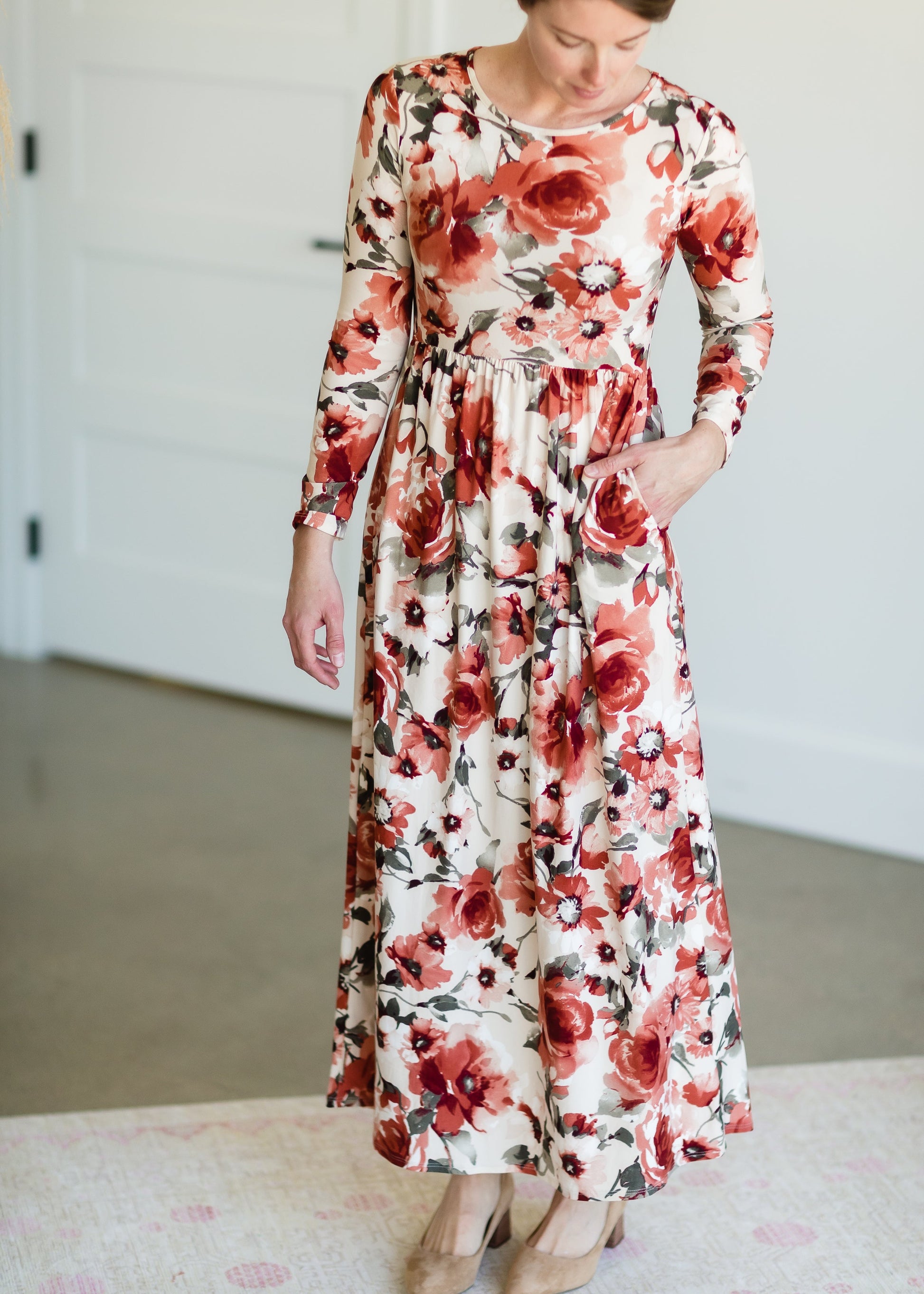 Georgia Long Sleeve Floral Maxi Dress - FINAL SALE Dresses