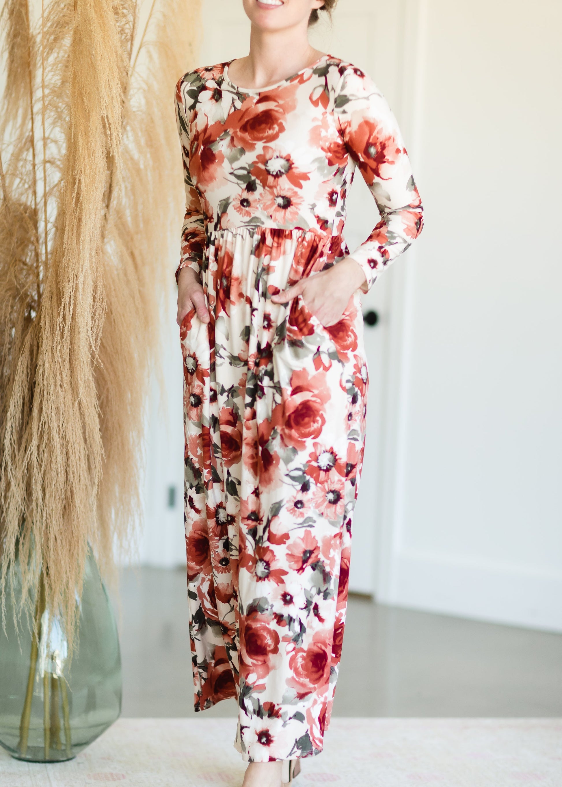 Georgia Long Sleeve Floral Maxi Dress - FINAL SALE Dresses