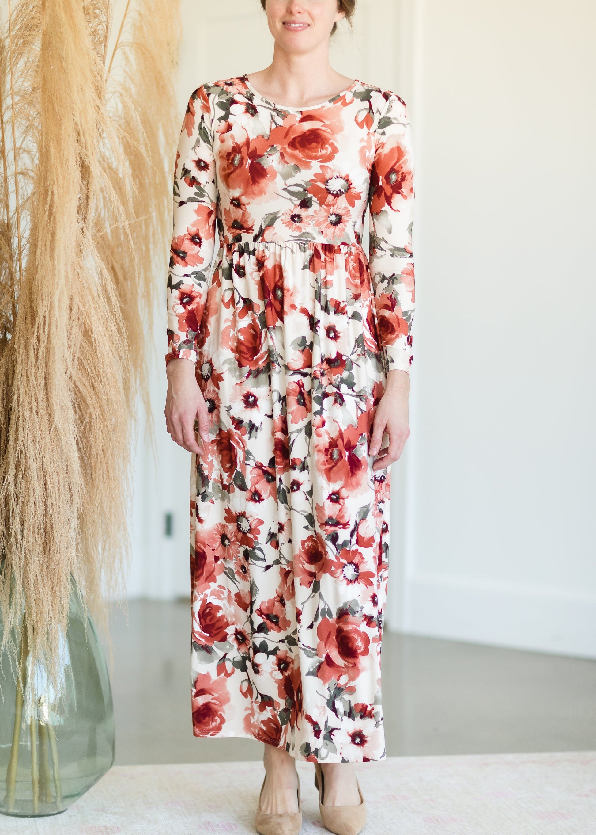 Georgia Long Sleeve Floral Maxi Dress - FINAL SALE Dresses
