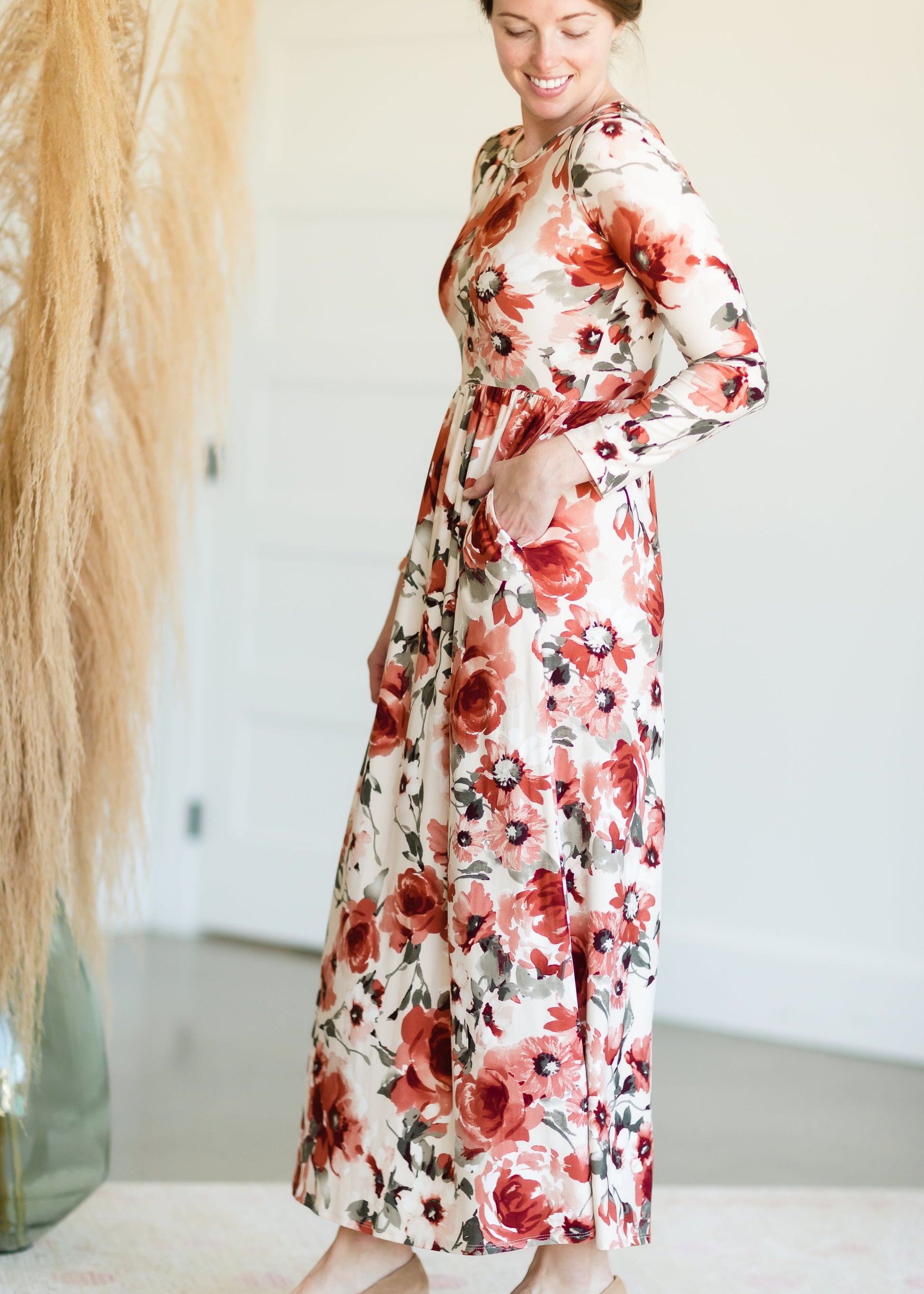 Georgia Long Sleeve Floral Maxi Dress - FINAL SALE Dresses