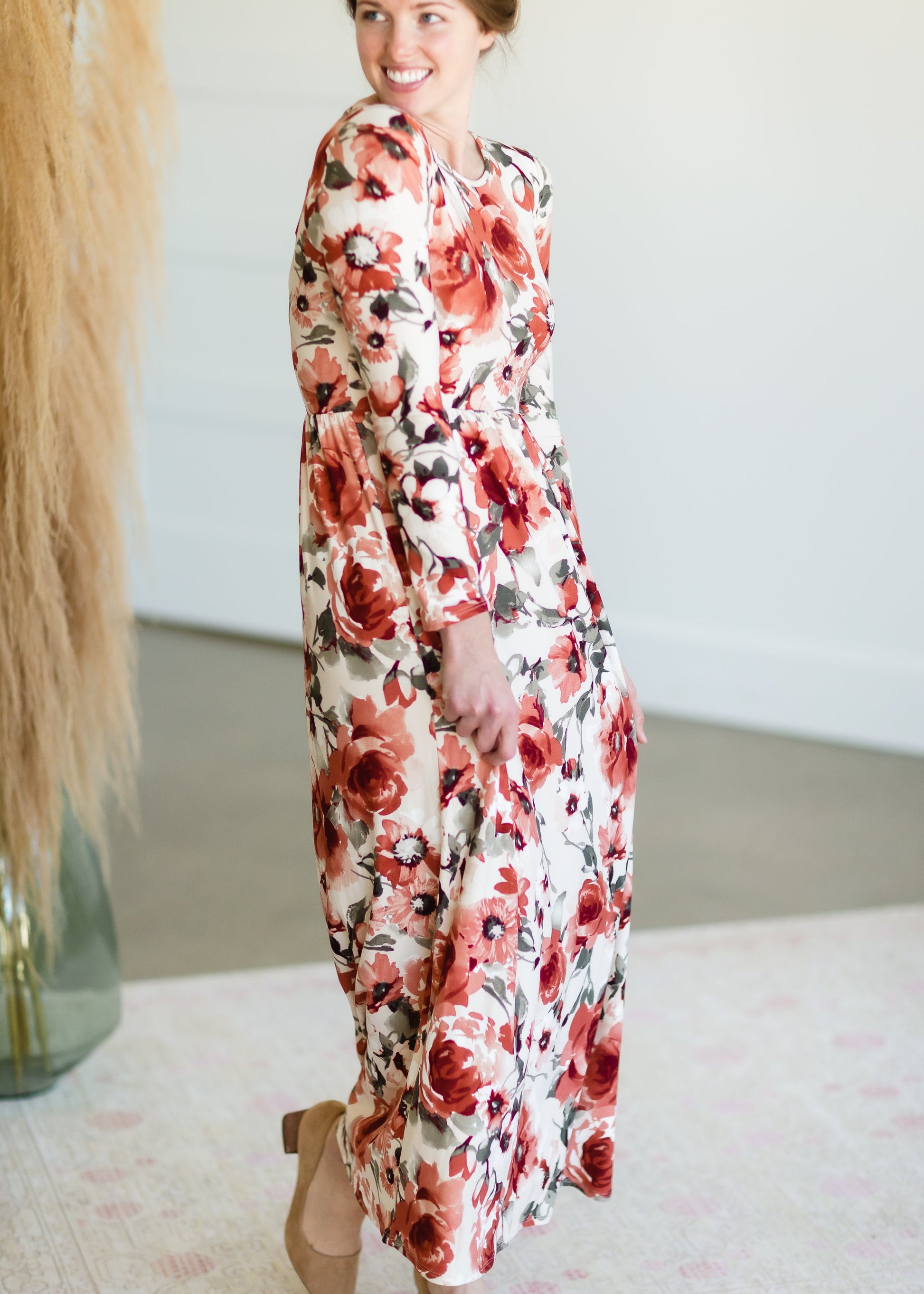Georgia Long Sleeve Floral Maxi Dress - FINAL SALE Dresses
