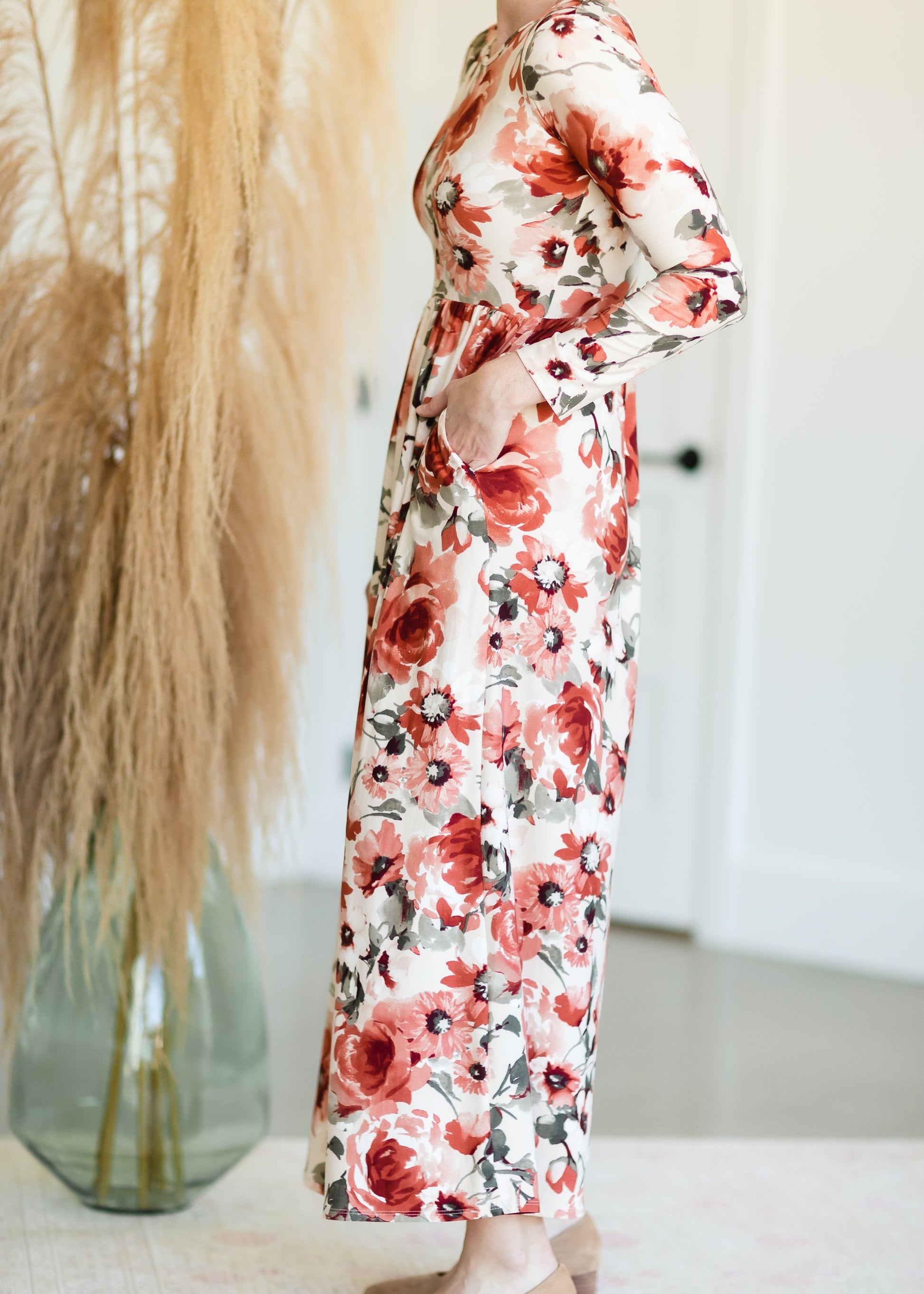 Georgia Long Sleeve Floral Maxi Dress - FINAL SALE Dresses