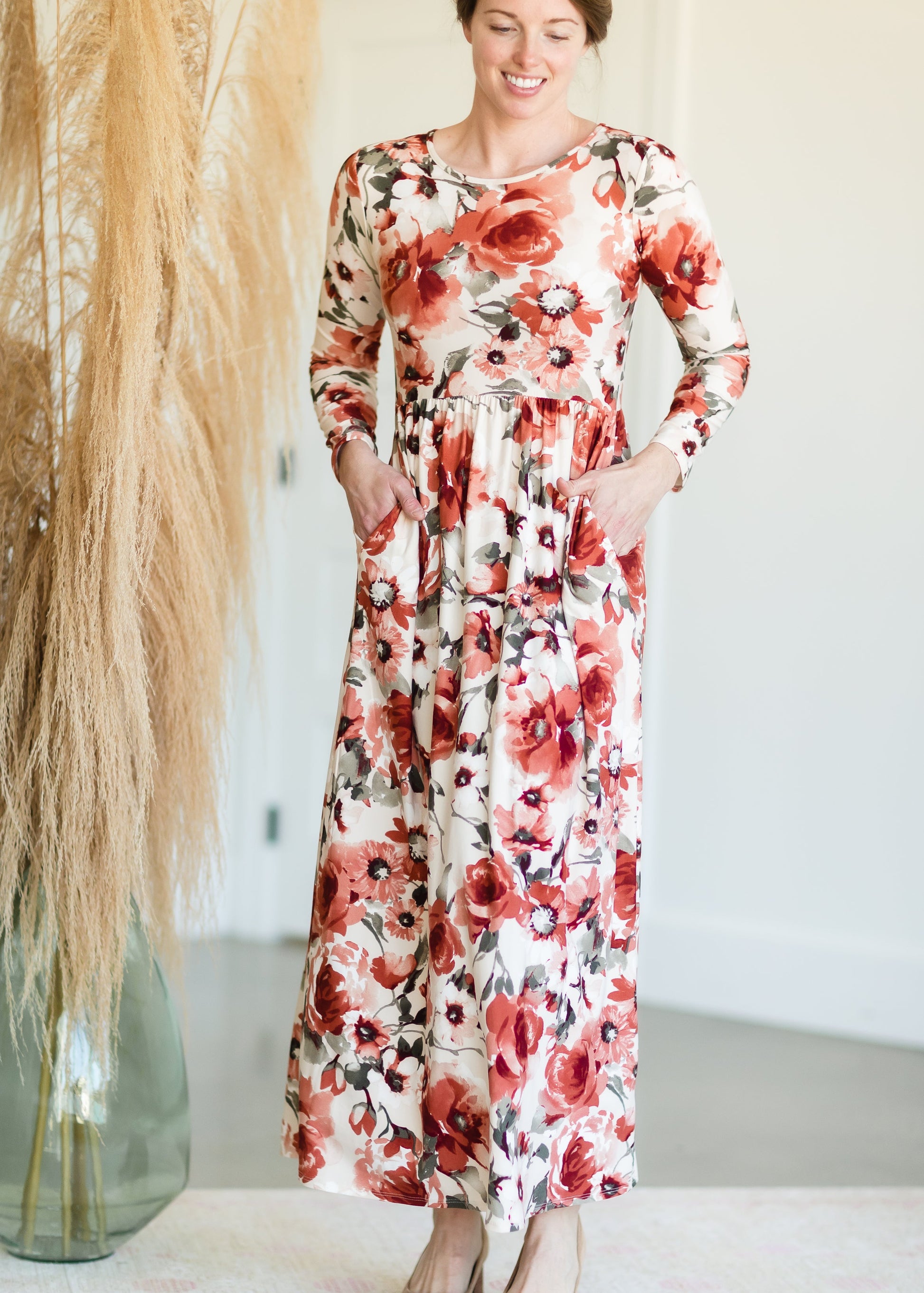 Georgia Long Sleeve Floral Maxi Dress - FINAL SALE Dresses