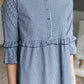 Gingham Ruffle Sleeve Midi Dress Dresses Hailey & Co