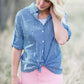 Gingham Surplice Back Top - FINAL SALE Tops