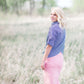 Gingham Surplice Back Top - FINAL SALE Tops