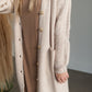 Ginny Cable Knit Button Front Duster Cardigan Tops Heartloom