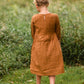 Girls Brown Button Front Midi Dress Dresses