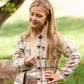Girls Brushed Plaid Wide Sleeve Patch Pocket Shacket Girls Hayden Los Angeles