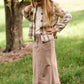 Girls Brushed Plaid Wide Sleeve Patch Pocket Shacket Girls Hayden Los Angeles