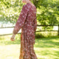 Girls Burgandy Square Neck Puff Sleeve Belted Dress Girls Hayden Los Angeles