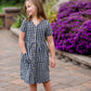 Girls Button Front Gingham Midi Dress Girls Woodmouse & Thistle
