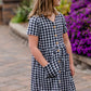 Girls Button Front Gingham Midi Dress Girls Woodmouse & Thistle