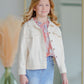 Girls Cream Button Up Jacket Girls Hayden