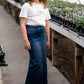 Girls Denim Straight Fit Maxi Skirt Girls G-Gossip Apparel