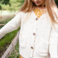 Girls Fuzzy Button Front Sweater Knit Cardigan Girls Hayden Los Angeles