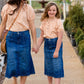 Girls Gingham Peach Blouse Girls