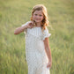 Girls Ivory + Black Printed Tiered Midi Dress - FINAL SALE Dresses