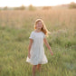 Girls Ivory + Black Printed Tiered Midi Dress - FINAL SALE Dresses