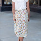 Girls Ivory Bright Floral Midi Skirt Skirts