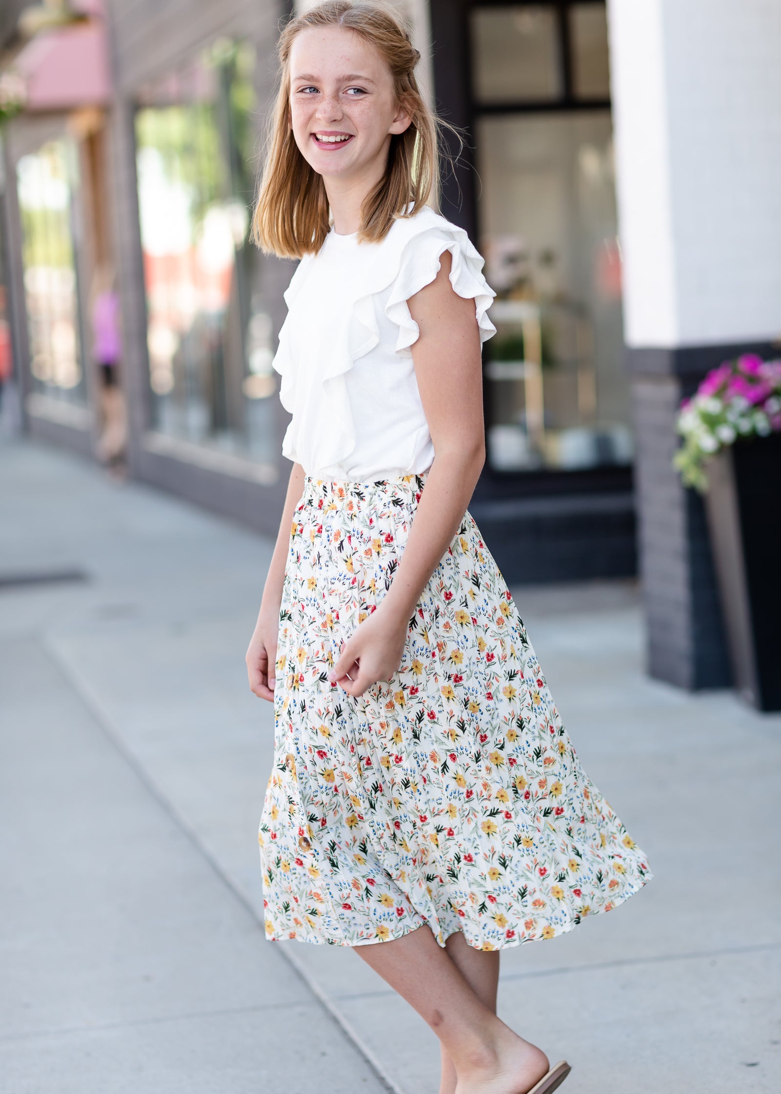 Girls midi skirt deals