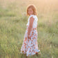 Girls Ivory Floral Elastic Waist Midi Skirt Skirt