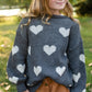 Girls Knitted Heart Pullover Sweater Girls Hayden Los Angeles
