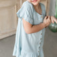 Girls Lace Trim Button Up Dress Girls Hayden Los Angeles