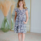 Girls Leaf Print Ruffle Sleeve Dress - FINAL SALE Girls