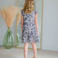 Girls Leaf Print Ruffle Sleeve Dress - FINAL SALE Girls