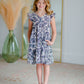 Girls Leaf Print Ruffle Sleeve Dress - FINAL SALE Girls