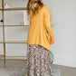 Girls Mustard Ribbed V-Neck Button Front Pocket Long Cardigan - FINAL SALE Girls Woodmouse & Thistle