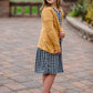Girls Mustard Ribbed V-Neck Button Front Pocket Long Cardigan Girls Woodmouse & Thistle
