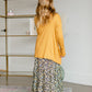 Girls Mustard Ribbed V-Neck Button Front Pocket Long Cardigan Girls Woodmouse & Thistle