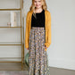 Girls Mustard Ribbed V-Neck Button Front Pocket Long Cardigan Girls Woodmouse & Thistle