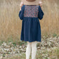 Girls Navy Embroidered Top Flower Dress Girls