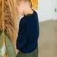 Girls Navy Knitted Cardigan - FINAL SALE Tops