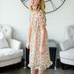 Girls Off White Floral Mock Neck Midi Dress Girls
