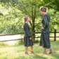 Girls Olive Ruffle Shoulder Floral Midi Dress Dresses Hayden
