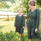Girls Olive Ruffle Shoulder Floral Midi Dress Dresses Hayden