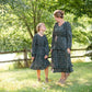 Girls Olive Ruffle Shoulder Floral Midi Dress Dresses Hayden